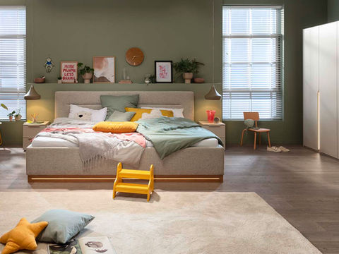 Мягкая кровать Set One Franklin в интерьере