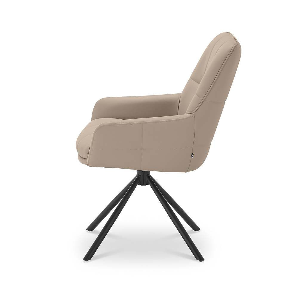 Миниатюра: Вращающийся обеденный стул Savannah Beige/Taupe — вид сбоку
